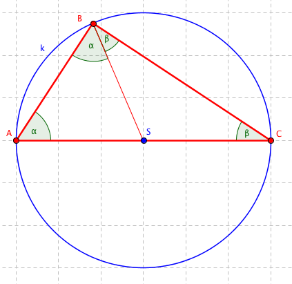Trojúhelník s vyznačenými úhly
